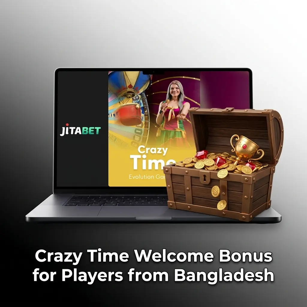 Jitabet 200% welcome bonus up to ৳8,000 for Bangladesh players to use on Crazy Time and casino games